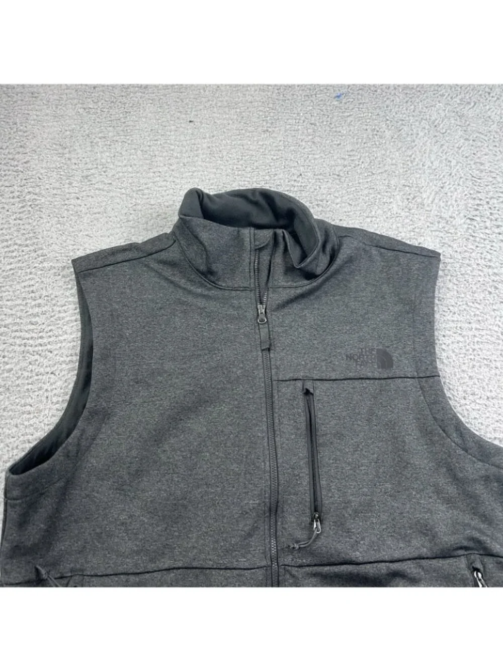 The North Face Windwall Vest Mens Large Gray Fleece Full Zip Sleeveless Outdoor
